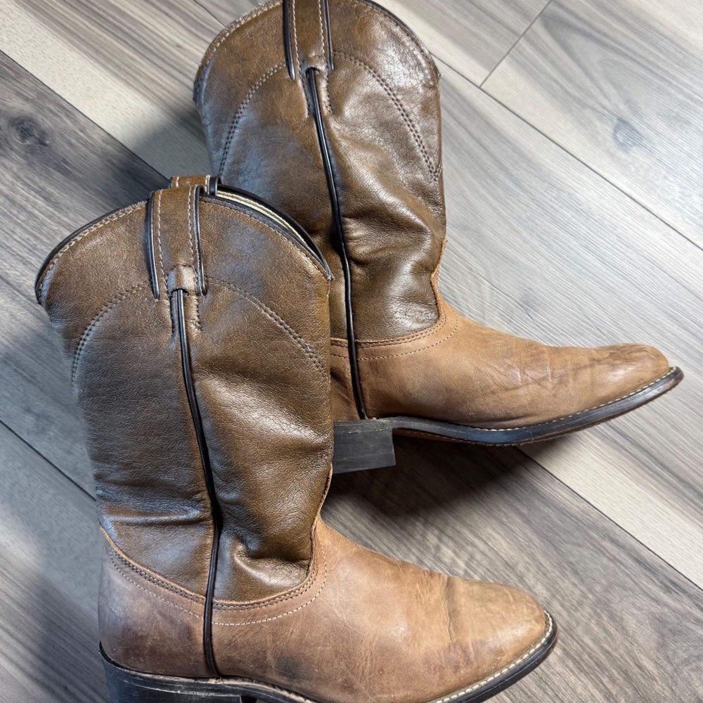 Laredo 6923 Brown Leather Western Cowboy Boots Mens 6.5 M Made in USA